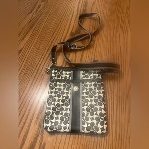 Coach Black and White Crossbody Bag